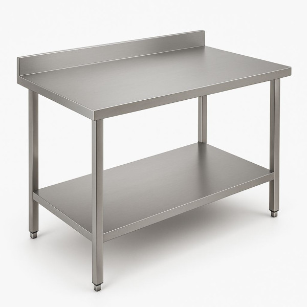 Bancada De Aço Inox Com Prateleira Bancada De Aço Inox Com Prateleira